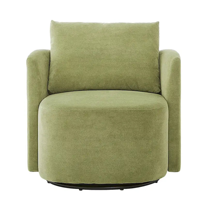 Fauteuil pivotant à 360°, fauteuil baril d'appoint 29,9 po, fauteuil canapé pivotant rembourré au design incurvé