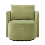 Fauteuil pivotant à 360°, fauteuil baril d'appoint 29,9 po, fauteuil canapé pivotant rembourré au design incurvé