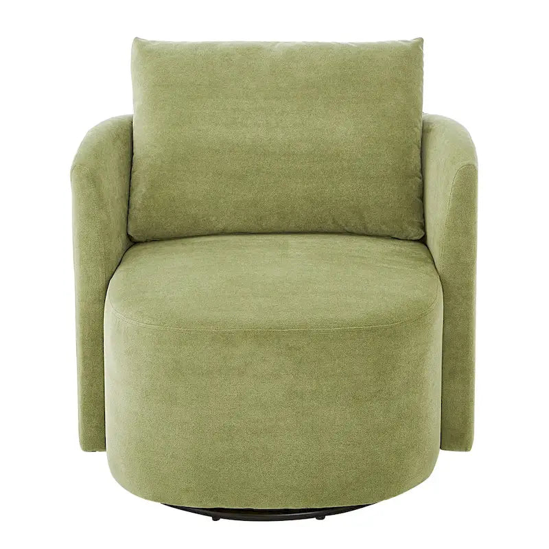 Fauteuil pivotant à 360°, fauteuil baril d'appoint 29,9 po, fauteuil canapé pivotant rembourré au design incurvé