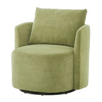Fauteuil pivotant à 360°, fauteuil baril d'appoint 29,9 po, fauteuil canapé pivotant rembourré au design incurvé