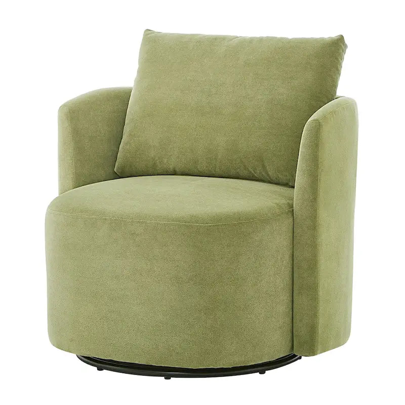 Fauteuil pivotant à 360°, fauteuil baril d'appoint 29,9 po, fauteuil canapé pivotant rembourré au design incurvé