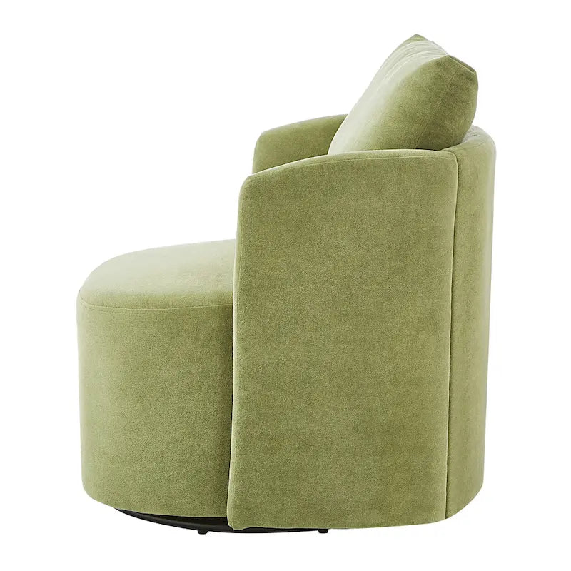 Fauteuil pivotant à 360°, fauteuil baril d'appoint 29,9 po, fauteuil canapé pivotant rembourré au design incurvé