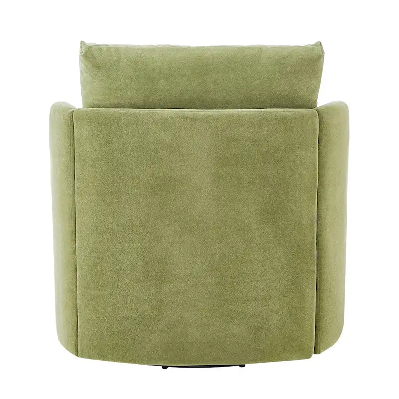 Fauteuil pivotant à 360°, fauteuil baril d'appoint 29,9 po, fauteuil canapé pivotant rembourré au design incurvé