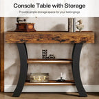 41 Table console d'entrée avec étagères de rangement