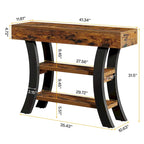41 Table console d'entrée avec étagères de rangement
