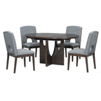 Ensemble de salle à manger moderne 5 pièces avec table ronde et chaises