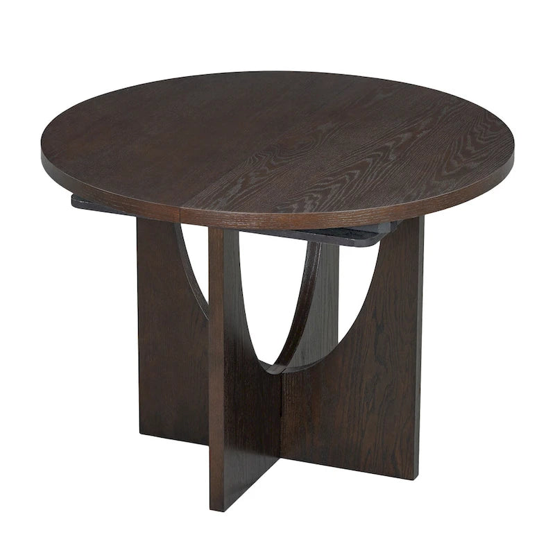 Ensemble de salle à manger moderne 5 pièces avec table ronde et chaises