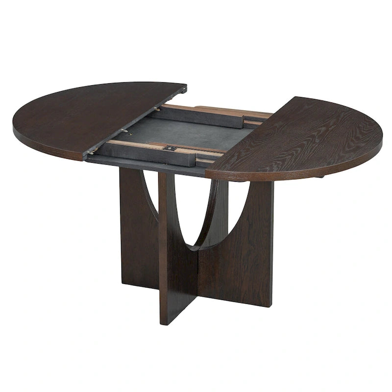 Ensemble de salle à manger moderne 5 pièces avec table ronde et chaises