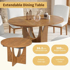 Ensemble de salle à manger moderne 5 pièces avec table ronde et chaises