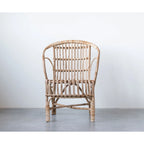 Chaise en bambou pur avec dossier arrondi