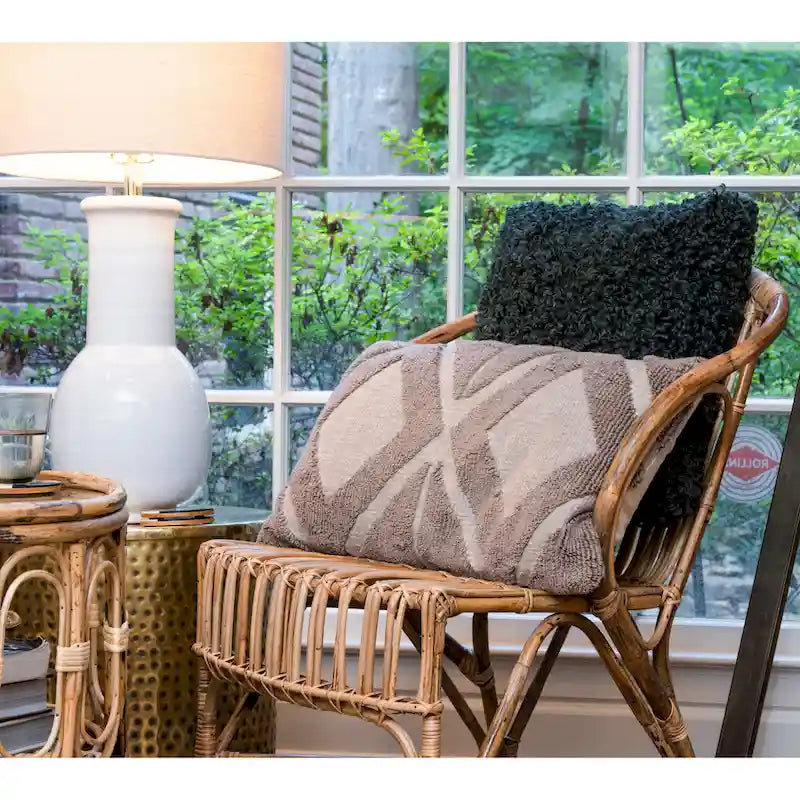 Chaise en bambou pur avec dossier arrondi