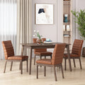 Chaises de salle à manger à piqûres horizontales (lot de 4)