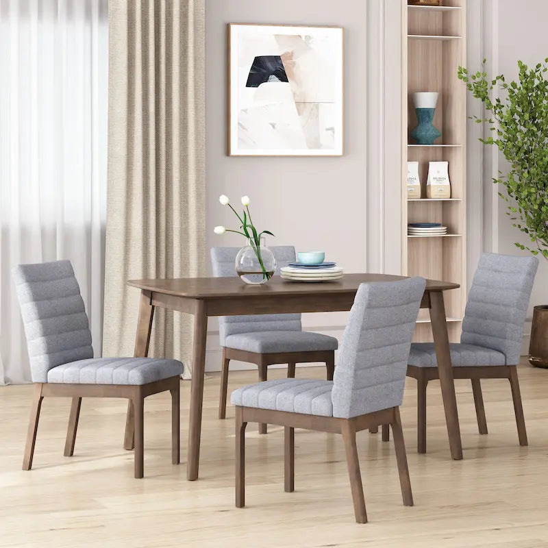 Chaises de salle à manger à piqûres horizontales (lot de 4)