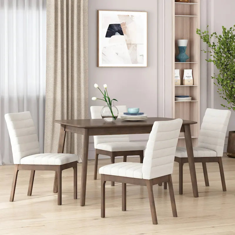 Chaises de salle à manger à piqûres horizontales (lot de 4)