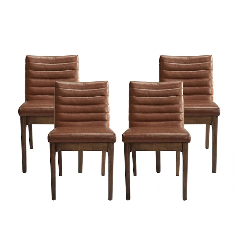 Chaises de salle à manger à piqûres horizontales (lot de 4)