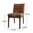 Chaises de salle à manger à piqûres horizontales (lot de 4)
