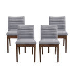 Chaises de salle à manger à piqûres horizontales (lot de 4)