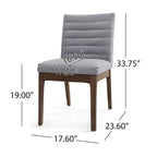 Chaises de salle à manger à piqûres horizontales (lot de 4)