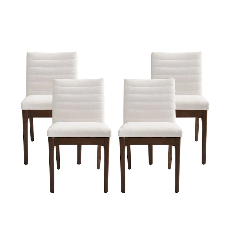 Chaises de salle à manger à piqûres horizontales (lot de 4)