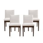 Chaises de salle à manger à piqûres horizontales (lot de 4)