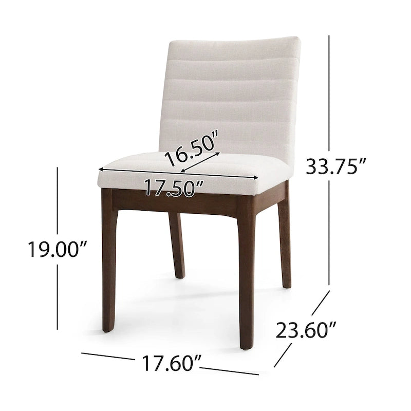 Chaises de salle à manger à piqûres horizontales (lot de 4)