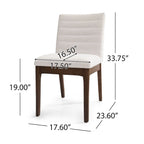 Chaises de salle à manger à piqûres horizontales (lot de 4)