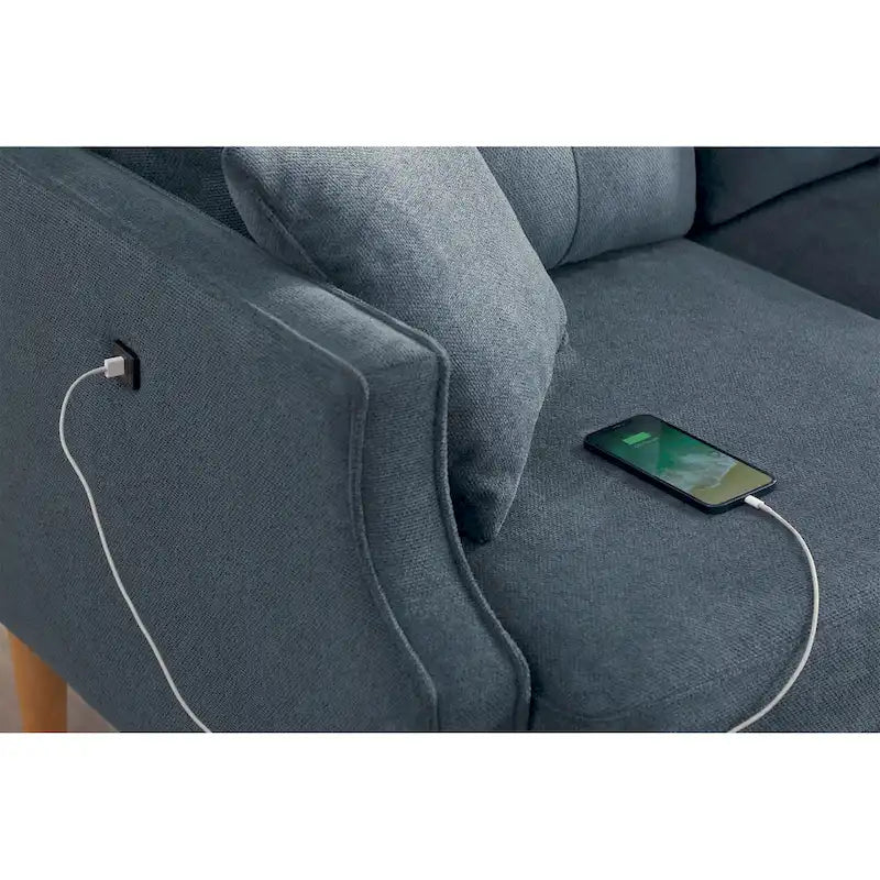 Causeuse avec tissu imperméable, chargement USB