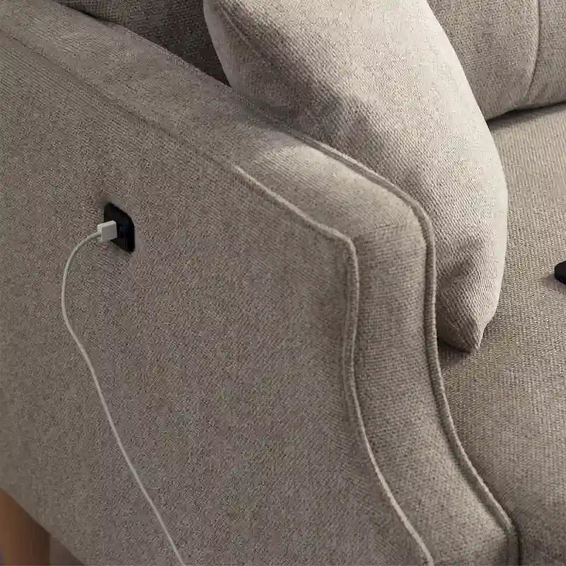 Causeuse avec tissu imperméable, chargement USB