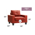 Fauteuil d'appoint Newbury à coussins déhoussables – 35L x 32P x 36H