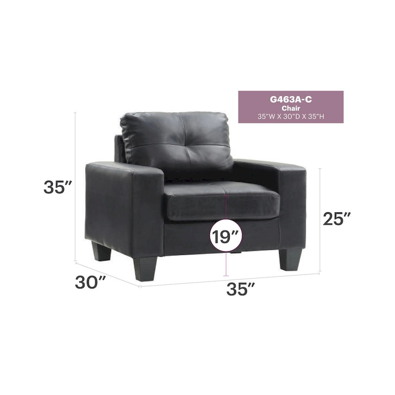 Fauteuil d'appoint Newbury à coussins déhoussables – 35L x 32P x 36H
