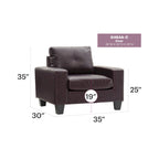 Fauteuil d'appoint Newbury à coussins déhoussables – 35L x 32P x 36H