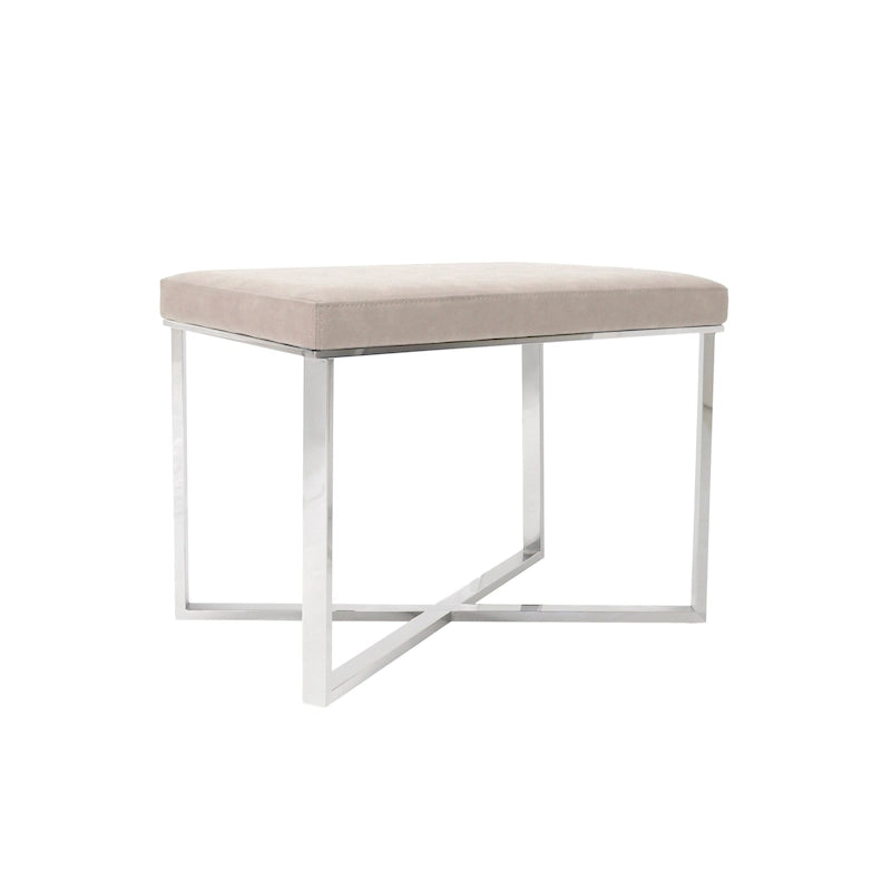 Tabouret de luxe avec base en acier inoxydable