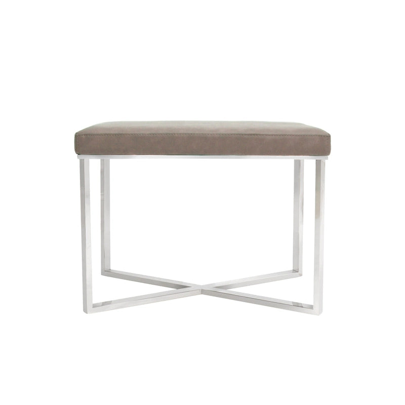 Tabouret de luxe avec base en acier inoxydable