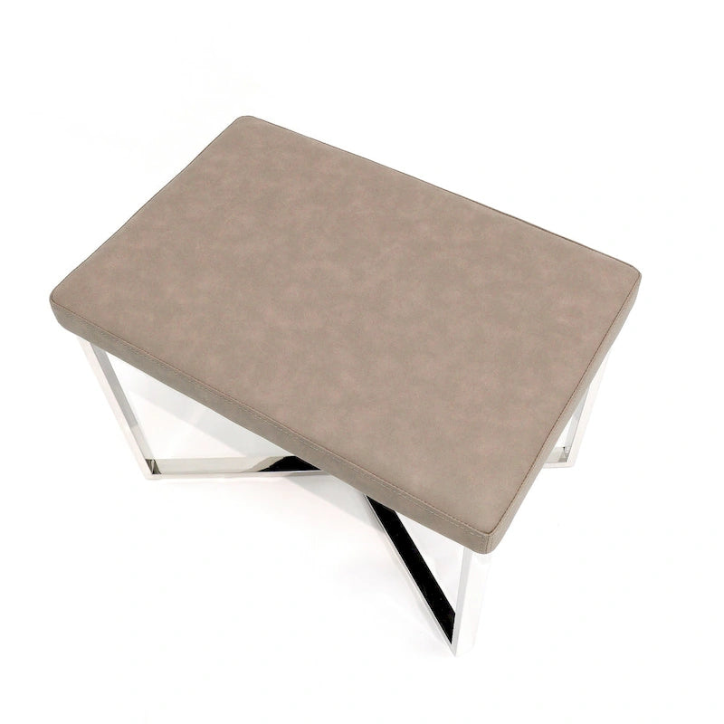 Tabouret de luxe avec base en acier inoxydable