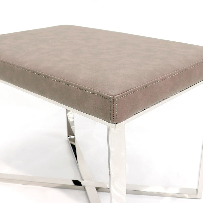 Tabouret de luxe avec base en acier inoxydable