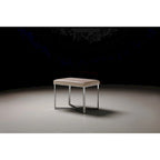 Tabouret de luxe avec base en acier inoxydable