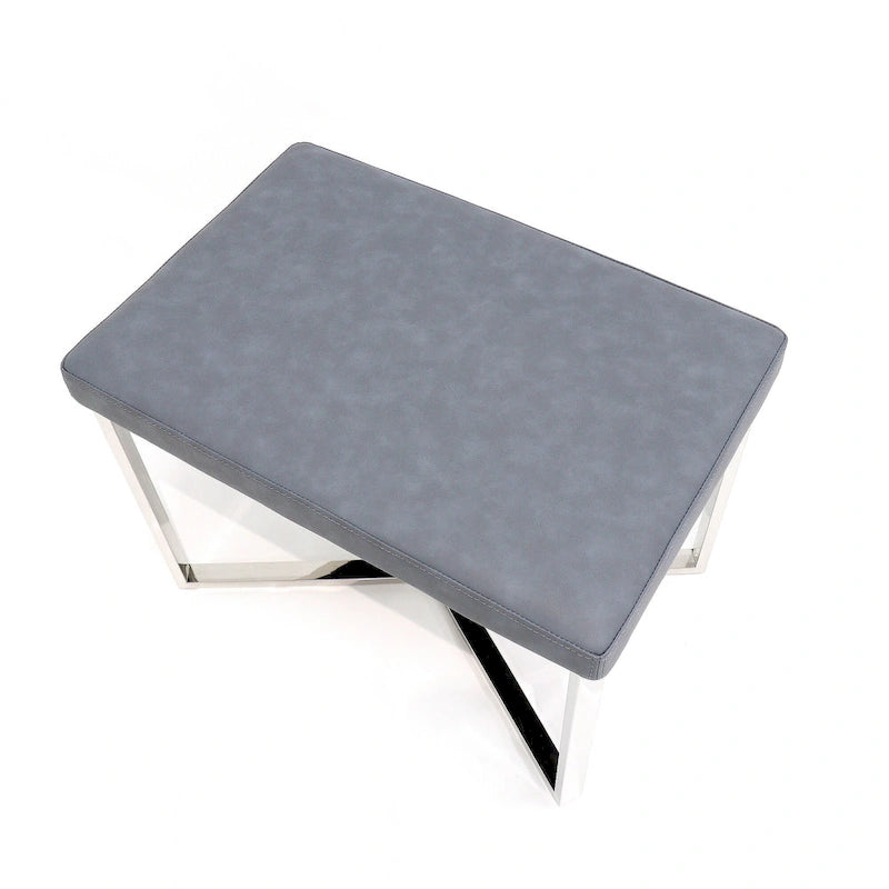 Tabouret de luxe avec base en acier inoxydable