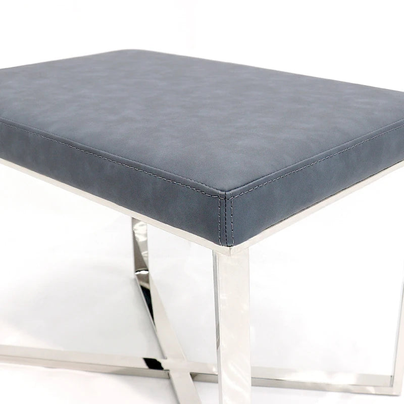 Tabouret de luxe avec base en acier inoxydable