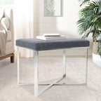 Tabouret de luxe avec base en acier inoxydable