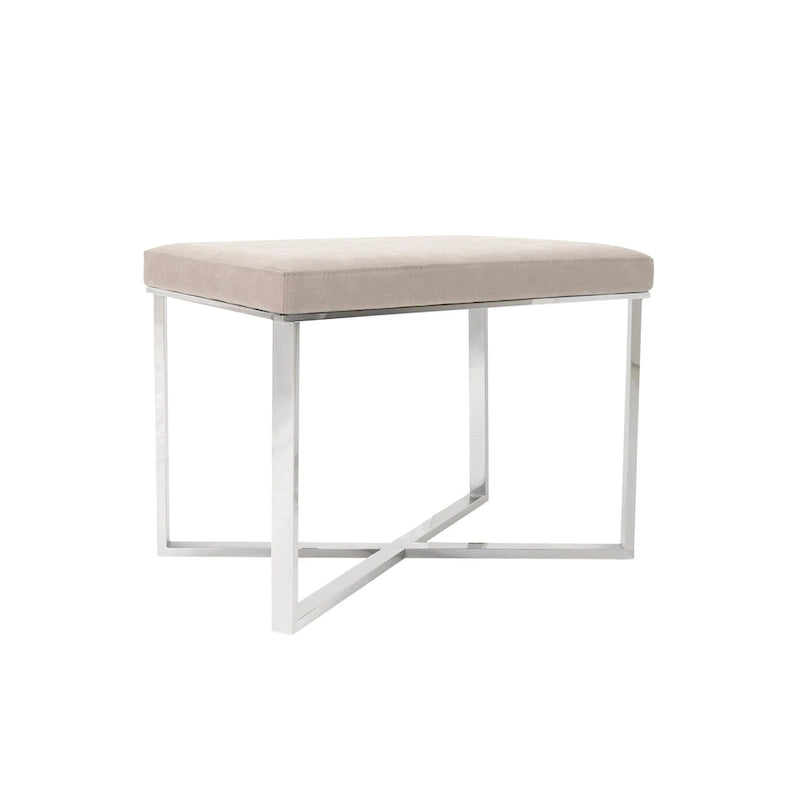 Tabouret de luxe avec base en acier inoxydable