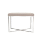 Tabouret de luxe avec base en acier inoxydable