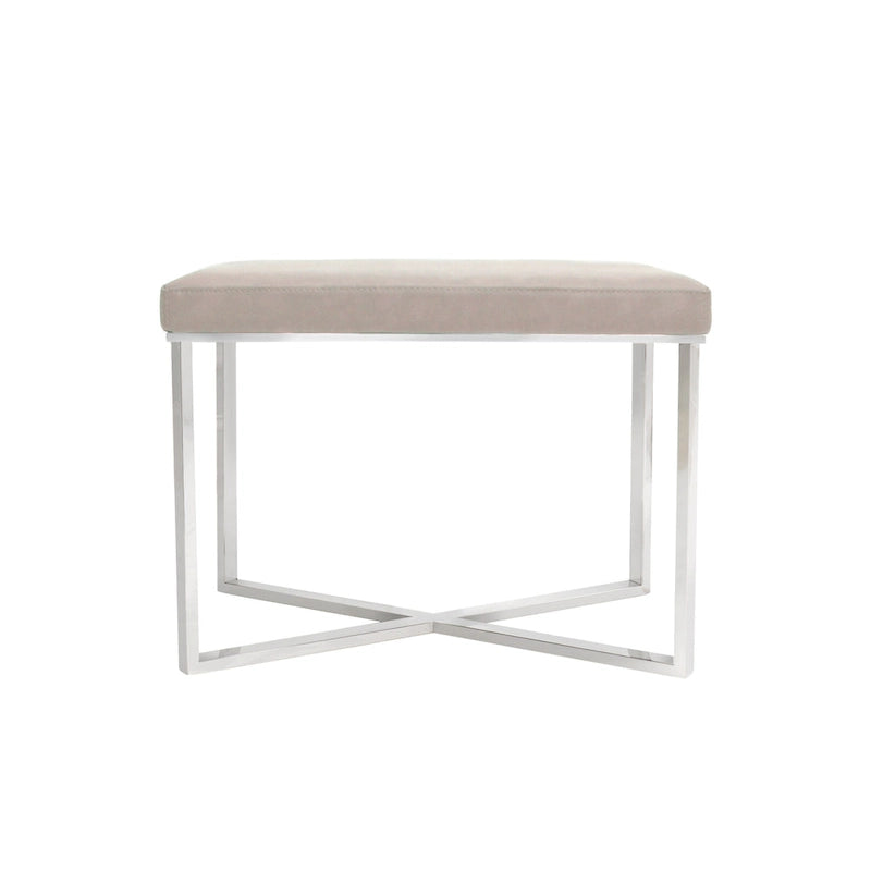 Tabouret de luxe avec base en acier inoxydable