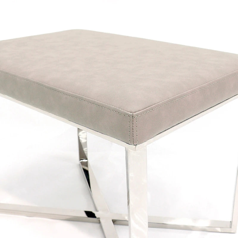 Tabouret de luxe avec base en acier inoxydable