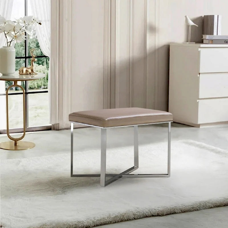 Tabouret de luxe avec base en acier inoxydable