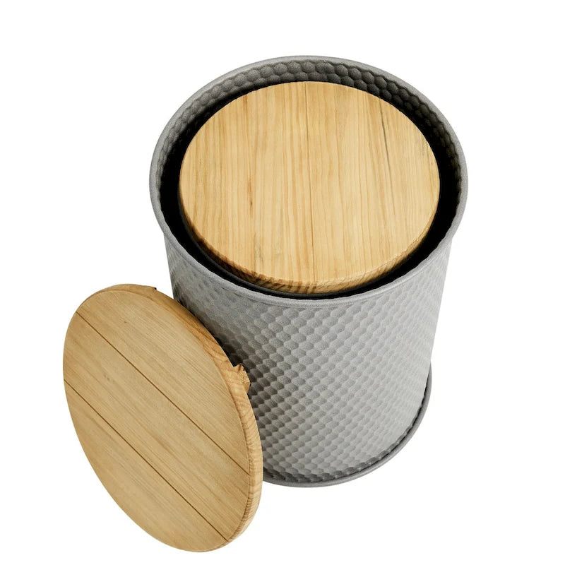 Lot de 2 poufs de rangement de bout de canapé de style fermette 19H