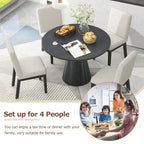 Table à manger ronde Rétro Minimaliste Élégante