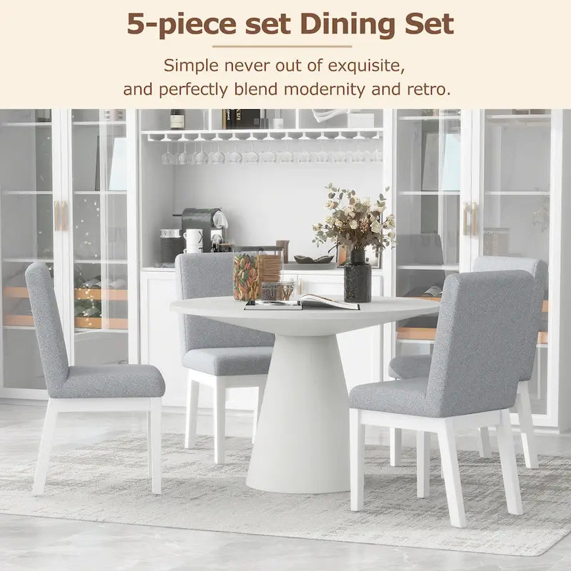 Table à manger ronde Rétro Minimaliste Élégante