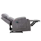 Fauteuil de relaxation manuel avec fonction massage et chauffage, 2 porte-gobelets, en tissu respirant