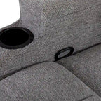 Fauteuil de relaxation manuel avec fonction massage et chauffage, 2 porte-gobelets, en tissu respirant