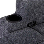 Fauteuil de relaxation manuel avec fonction massage et chauffage, 2 porte-gobelets, en tissu respirant